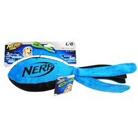 NERF Dog Retriever Football with Tail - Large (38cm) - Blue