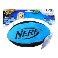 NERF Dog Retriever Plush Football - Large (17.8cm) - Blue