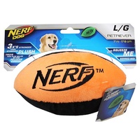 NERF Dog Retriever Plush Football - Large (17.8cm) - Orange