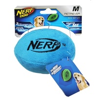 NERF Dog Plush Retriever Football - Medium (12.7cm) - Blue