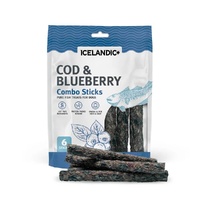 Icelandic Cod & Blueberry Combo Sticks - 6 Pack