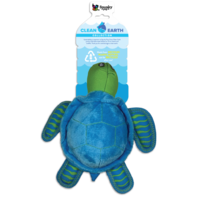 Spunky Pup Clean Earth Dog Toy - Turtle - Large
