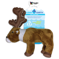 Spunky Pup Clean Earth Dog Toy - Carribou - Large