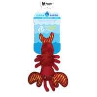 Spunky Pup Clean Earth Dog Toy - Lobster - Small