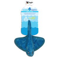 Spunky Pup Clean Earth Dog Toy - Stingray - Small