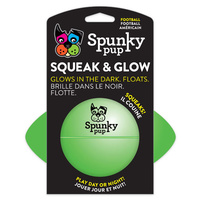 Spunky Pup Squeak & Glow Football - 14cm