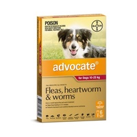 Advocate for Dogs 10-25 kgs - 6 Pack - Red