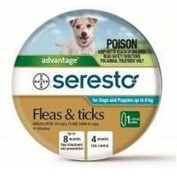 Seresto Flea & Tick Collar for Dogs & Puppies up to 8 kg