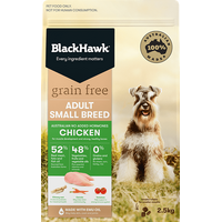 Black Hawk Grain Free Small Breed Adult Dog - Chicken - 2.5kg