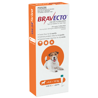 Bravecto SPOT-ON for Small Dogs 4.5-10kg - Orange (6 Months)