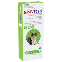 Bravecto SPOT-ON for Medium Dogs 10-20kg - Green (6 Months)