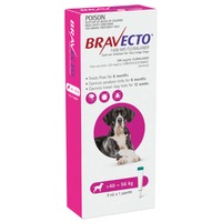 Bravecto SPOT-ON for X-Large Dogs 40-56kg - Purple (6 Months)