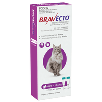 Bravecto Spot-On for Large Cats 6.25-12.5kg - Purple (6 Months)