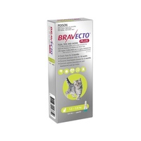 Bravecto PLUS SPOT-ON for Cats 1.2-2.8kg - Green (3 Months)