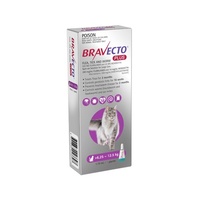 Bravecto PLUS SPOT-ON for Cats 6.25-12.5kg - Purple (3 Months)