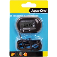 Aqua One LCD Electronic Thermometer for Outside of Fish Tanks