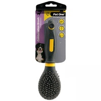 Pet One Combination Bristle & Metal Pin Brush - Small