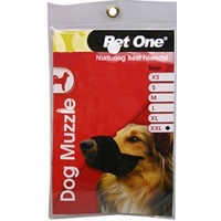 Pet One Dog Nylon Non-Adjustable Muzzle - XX-Large - Black