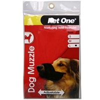 Pet One Nylon Adjustable Dog Muzzle - Large - Black