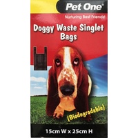 Doggy Waste Singlet Bags - 100 Pack
