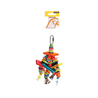 Avi One Parrot Toy Wooden Planks with Beads - 10x19cm