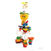 Avi One Parrot Toy Wooden Apple with Blocks & Plastic Balls - 18x42cm