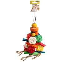 Avi One Parrot Toy Wicker Balls with Wood - 20x26cm