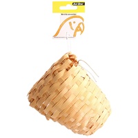 Avi One Bird Finch Nest Wicker with Hanging Bracket - Small (7x10x12cm)
