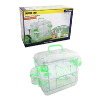 Pet One Critter Crib Mouse Habitat - 2 Level - 40L X 27W X 39cmH - Green