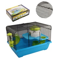 Pet One Critter Villa Mouse Wire Cage - 42L X 31W X 27cm H - Blue/Green