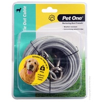Pet One Tie Out Cable - 9 Meters - Dogs Up To 45kg
