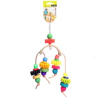 Avi One Bird Toy Arc With Plastic Disc And Beads - 28cm