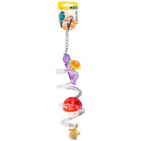 Avi One Bird Toy Acrylic Spiral with Ball - 32cm