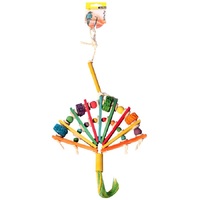 Avi One Parrot Toy Wooden Fan with Beads - 53cm