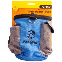 Pet One Treat Trainer Pouch - 14.5x9.5x14.5cm (Grey/Blue)