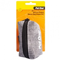 Pet One Doggy Fabric Waste Bag Dispenser - Grey