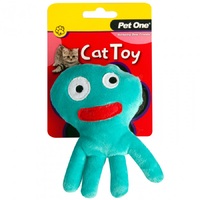Pet One Plush Blue Octopus Cat Toy - 12.5cm