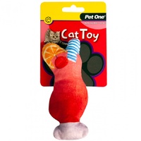 Pet One Plush Red Meowjito Cat Toy - 14cm
