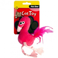 Pet One Plush Pink Flamingo Cat Toy - 11.5cm