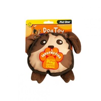 Pet One Interactive Squeaky Dog Toy - 19cm (Assorted Colour)