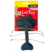 Pet One Grey & Blue Skeleton Cat Toy - 14.5cm