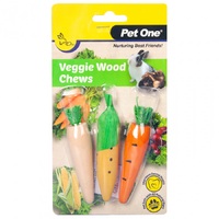 Pet One Small Animal Veggie Wood Chews - 3 pack