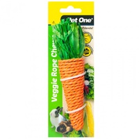 Pet One Small Animal Veggie Rope Chew Carrot - Small (13.5cm)