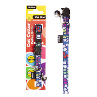 Pet One Nylon Cat Collar - Polka Dots - Multi Coloured (10mm x 18-28cm)