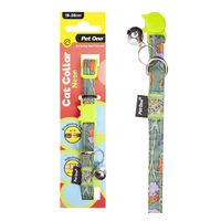 Pet One Nylon Cat Collar - Neon - Green (10mm x 18-28cm)