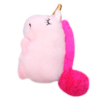 Pet One Plush Squeaky Dog Toy - Unicorn - Pink (18cm)