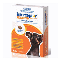 Interceptor Spectrum for Very Small Dogs up to 4 kgs - 6 Pack - Orange