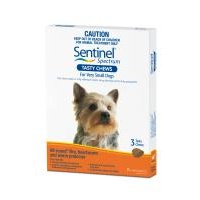 Sentinel Spectrum for Very Small Dogs up to 4 kgs - 3 Pack - Orange