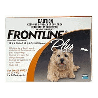 Frontline Plus for Small Dogs up to 10 kgs - 3 Pack - Orange