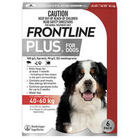 Frontline Plus for Extra Large Dogs 40-60 kgs - 6 Pack - Red